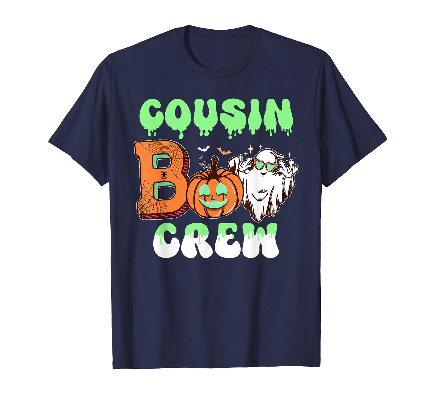 Cousin Boo Crew Halloween Ghost Pumpkin T-Shirt