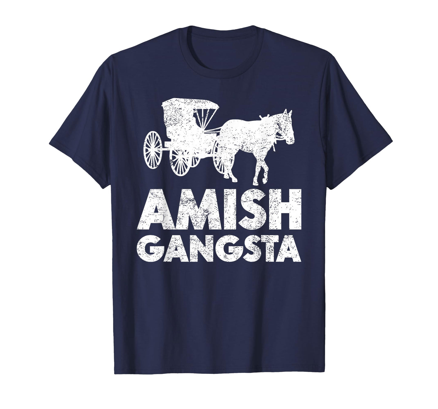 Amish Gangsta Horse and Buggy - Funny Amish T-Shirt