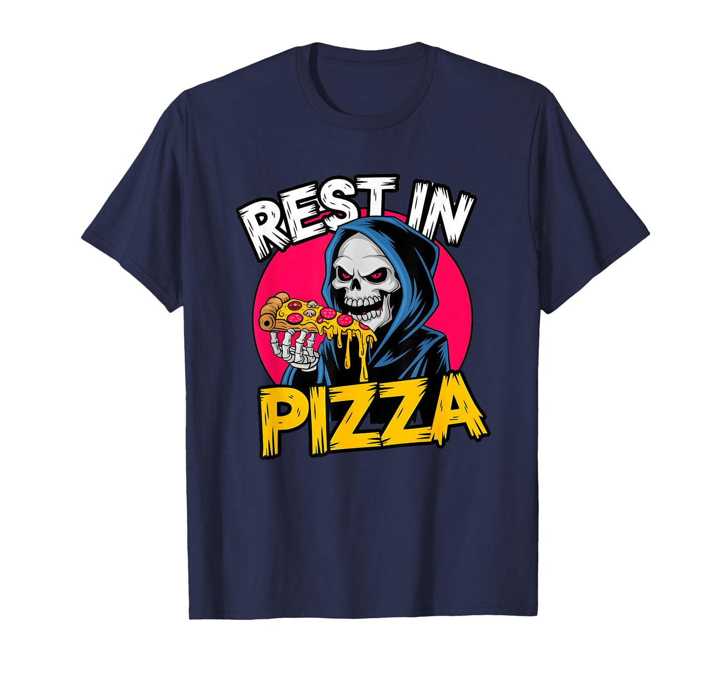 Rest in pizza Ghotic Skeleton Ghost pizza spooky Costume T-Shirt
