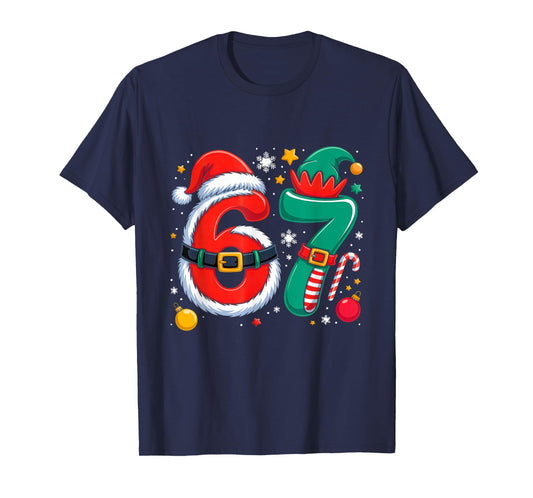 6 7 Christmas Six Seven Meme Pajamas Gen Alpha Slang T-Shirt