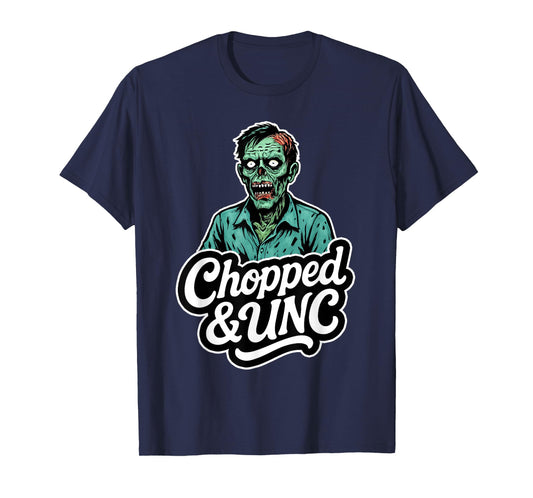 Funny Chopped and UNC Halloween Zombie Teen Slang No Rizz. T-Shirt