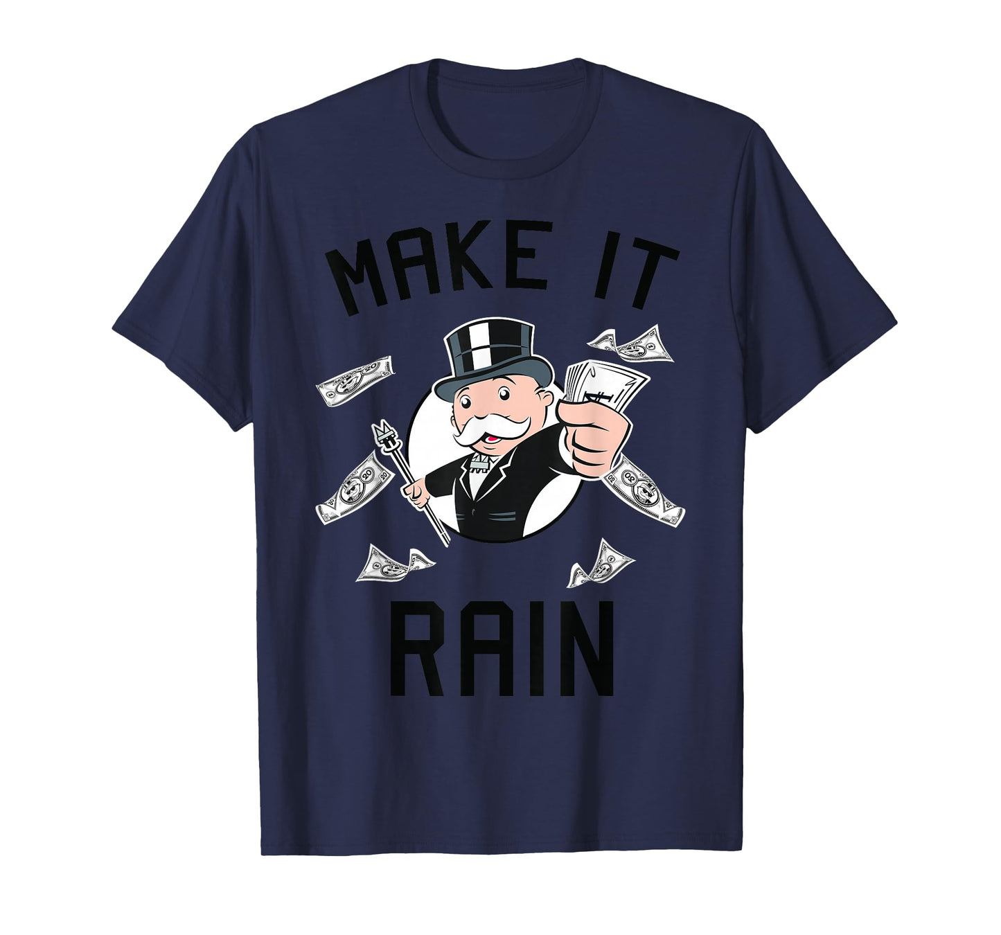 Monopoly Man Make It Rain Vintage Logo T-Shirt