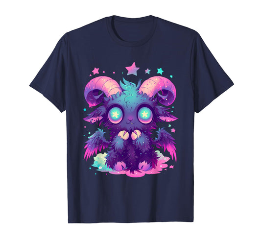 Kawaii Pastel Goth Creepy Cute Witchy Goat Baphomet T-Shirt