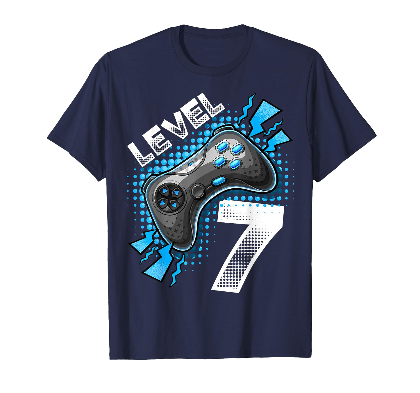 Level 7 Video Game Controller 7th Birthday Gamer Gift Boys T-Shirt