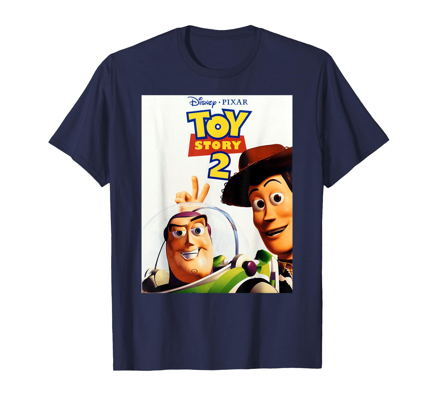 Disney Pixar Toy Story 2 Woody And Buzz Movie Poster T-Shirt