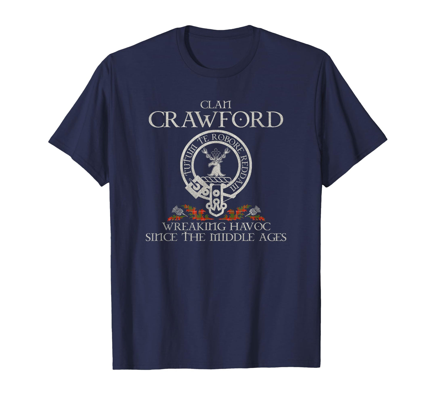 Clan Crawford Crest, Surname, Scottish Heritage Vintage T-Shirt