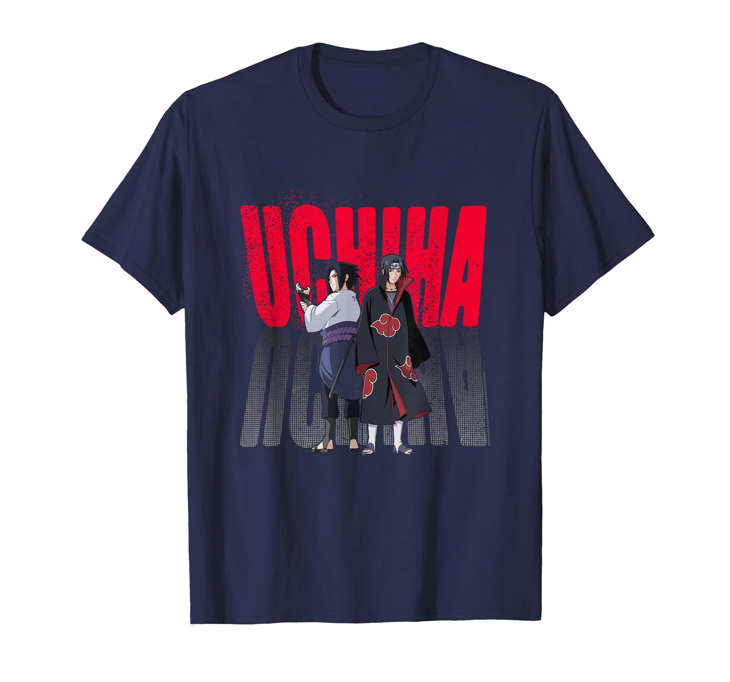 Naruto Shippuden Uchiha Itachi & Sasuke Gradient Logo Anime T-Shirt