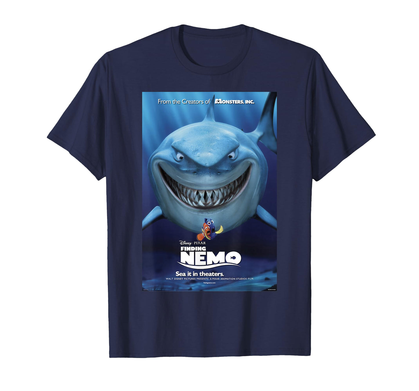 Disney Pixar Finding Nemo Bruce Poster T-Shirt Small