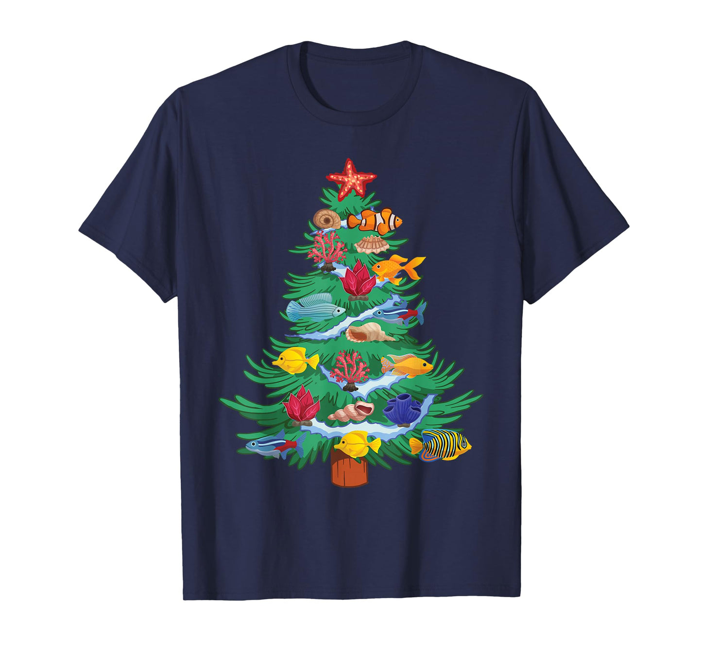 Saltwater Aquarium Christmas Tree T-Shirt