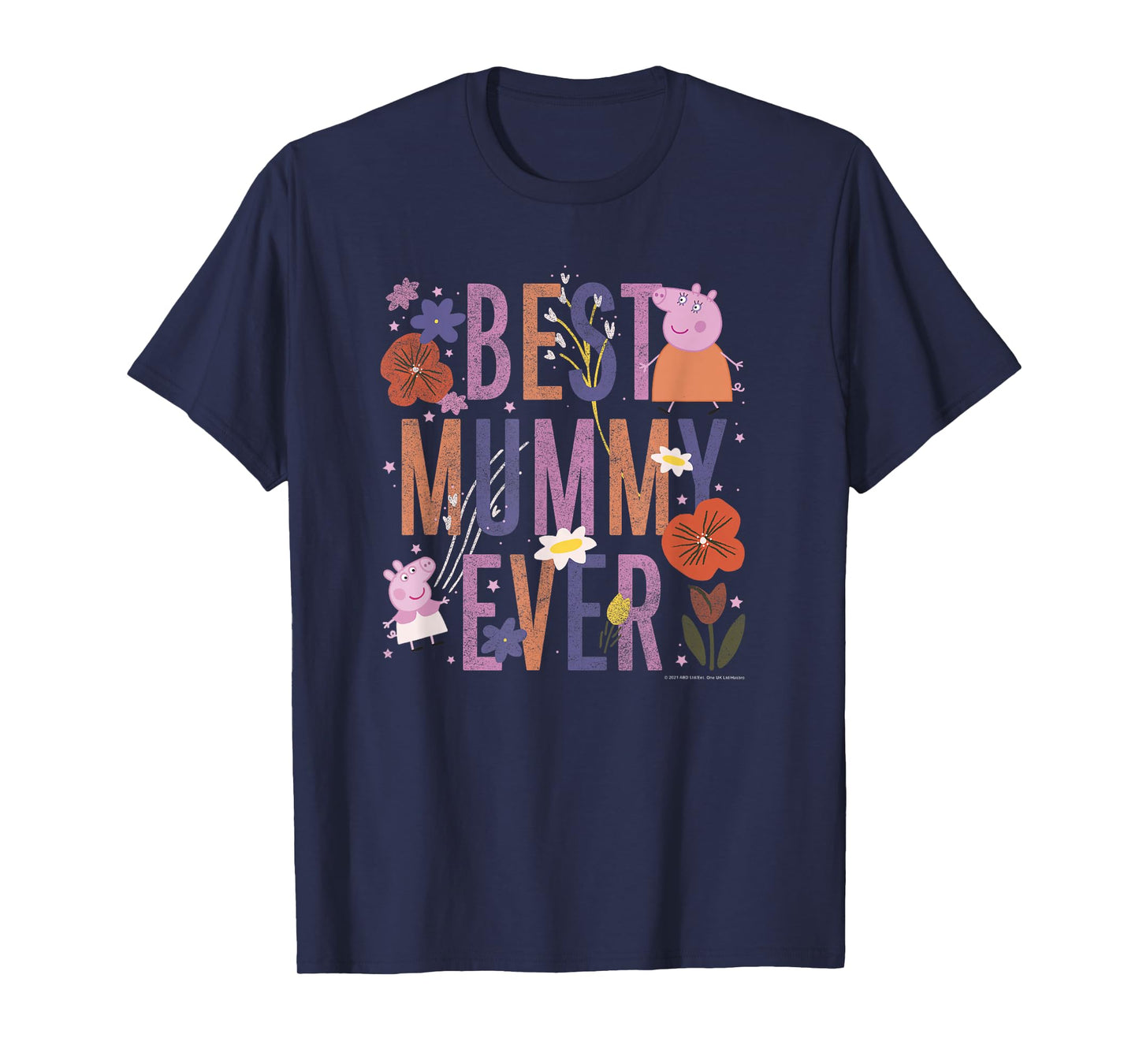 Peppa Pig Mother's Day Best Mummy Ever Vintage Floral T-Shirt