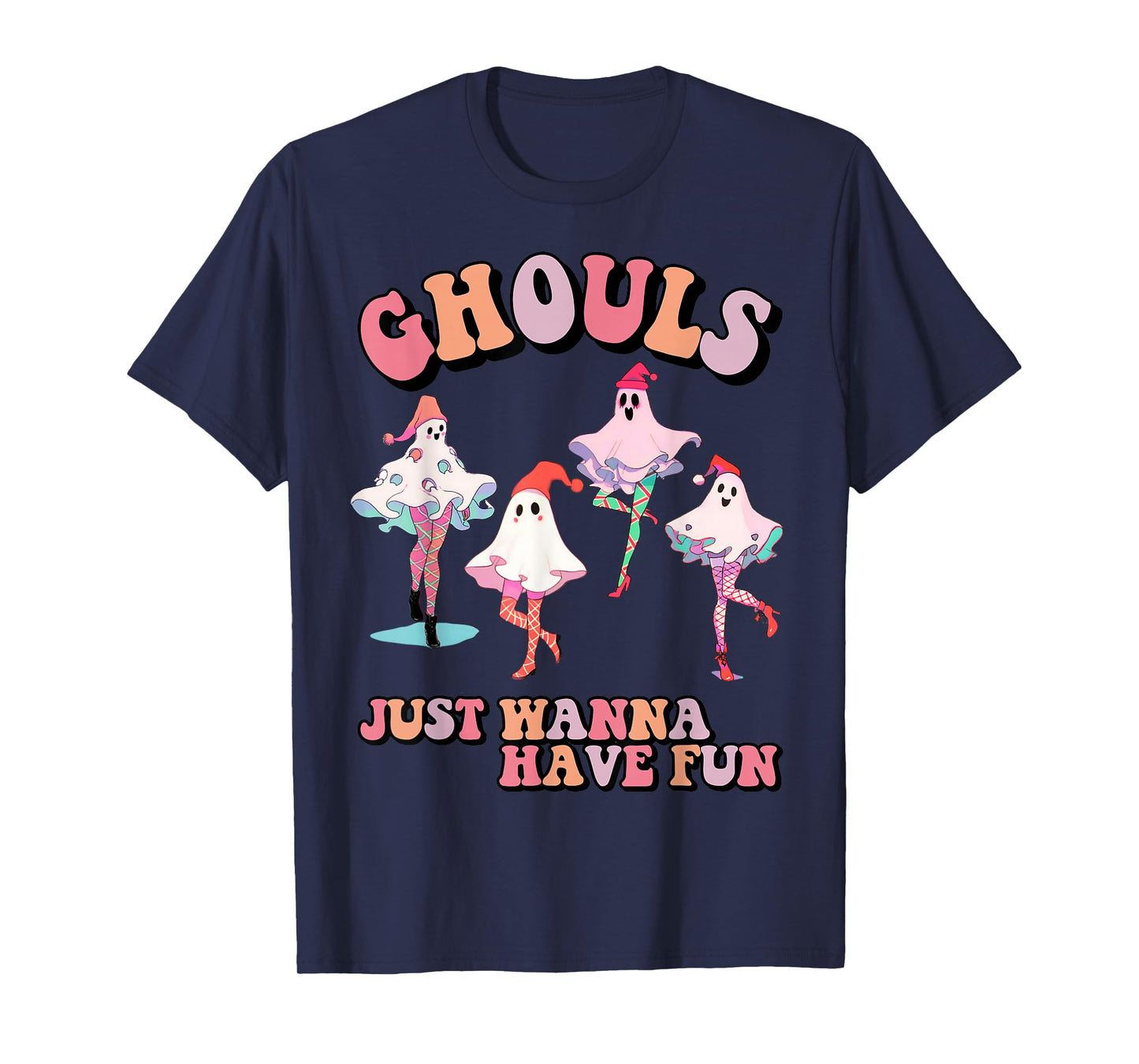 Ghouls just wanna have fun Retro Halloween Christmas girls T-Shirt