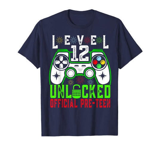 Level 12 Unlocked Birthday Shirt- Gamer BD level 12 unlocked T-Shirt