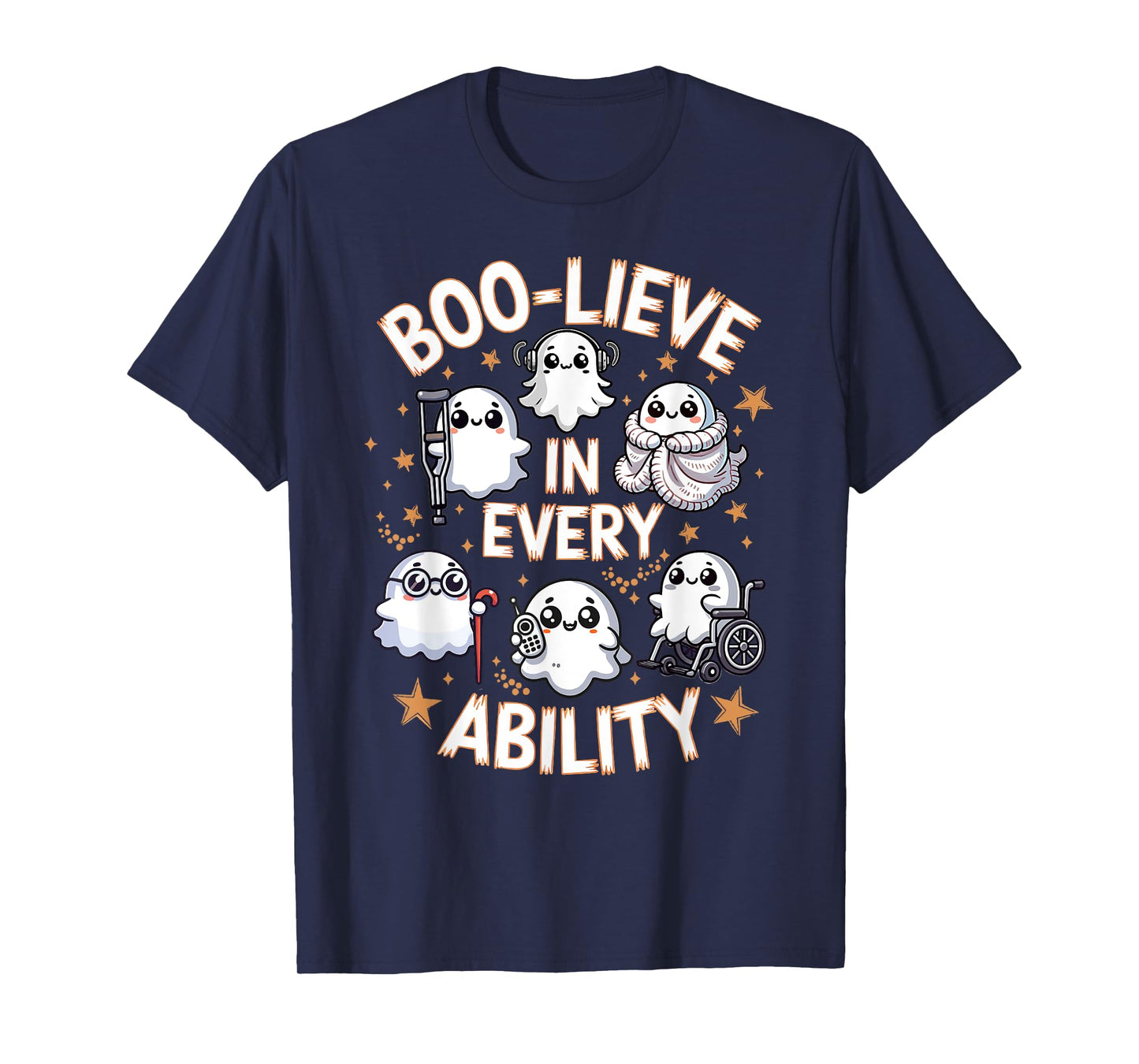 Boo-Lieve In Every Ability Sped Teacher Slp Students Kids T-Shirt