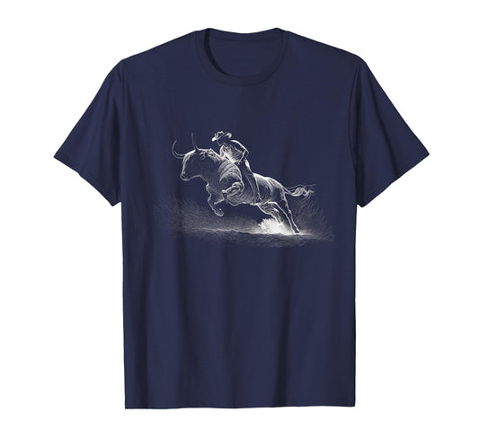 Cowboy Rodeo Horse Riding Retro USA Vintage Cowboy T-Shirt