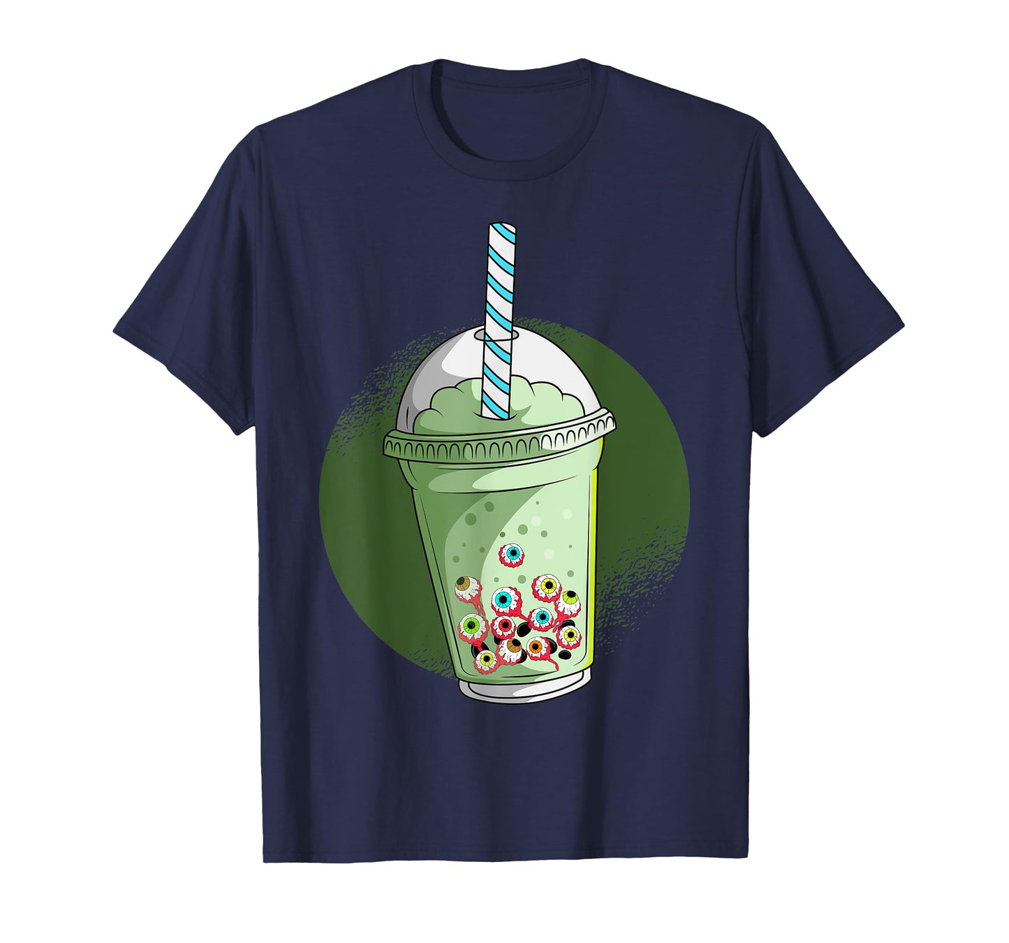 Creepy Boba Tea Eye Balls Bubble Tea Lovers Halloween T-Shirt