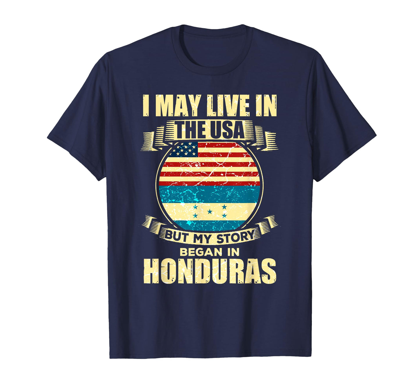 Home USA Honduras American Honduran Flag T-Shirt