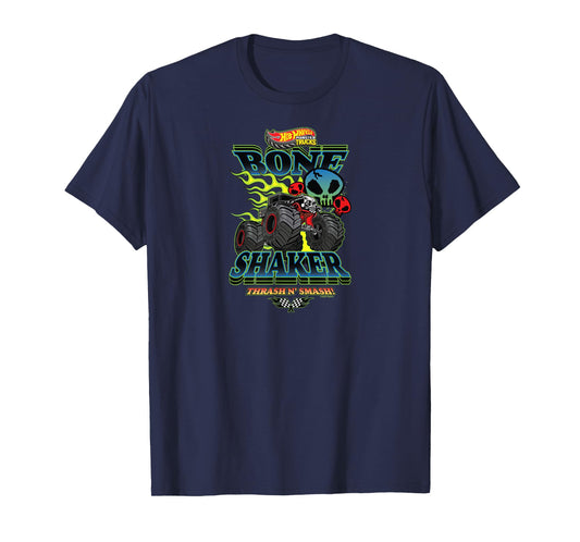 Hot Wheels Monster Trucks Bone Shaker Thrash Smash T-Shirt