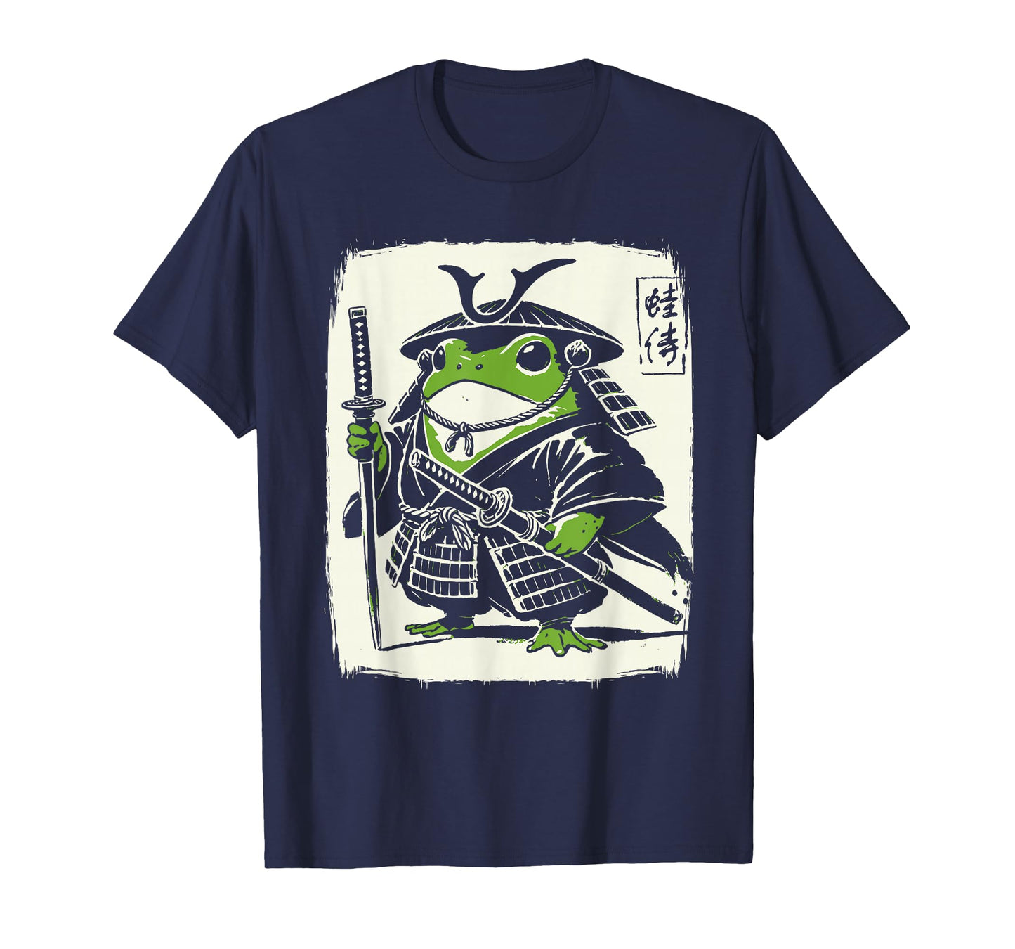 Vintage Samurai Frog Ukiyo-e Graphic Japanese Anime Art T-Shirt
