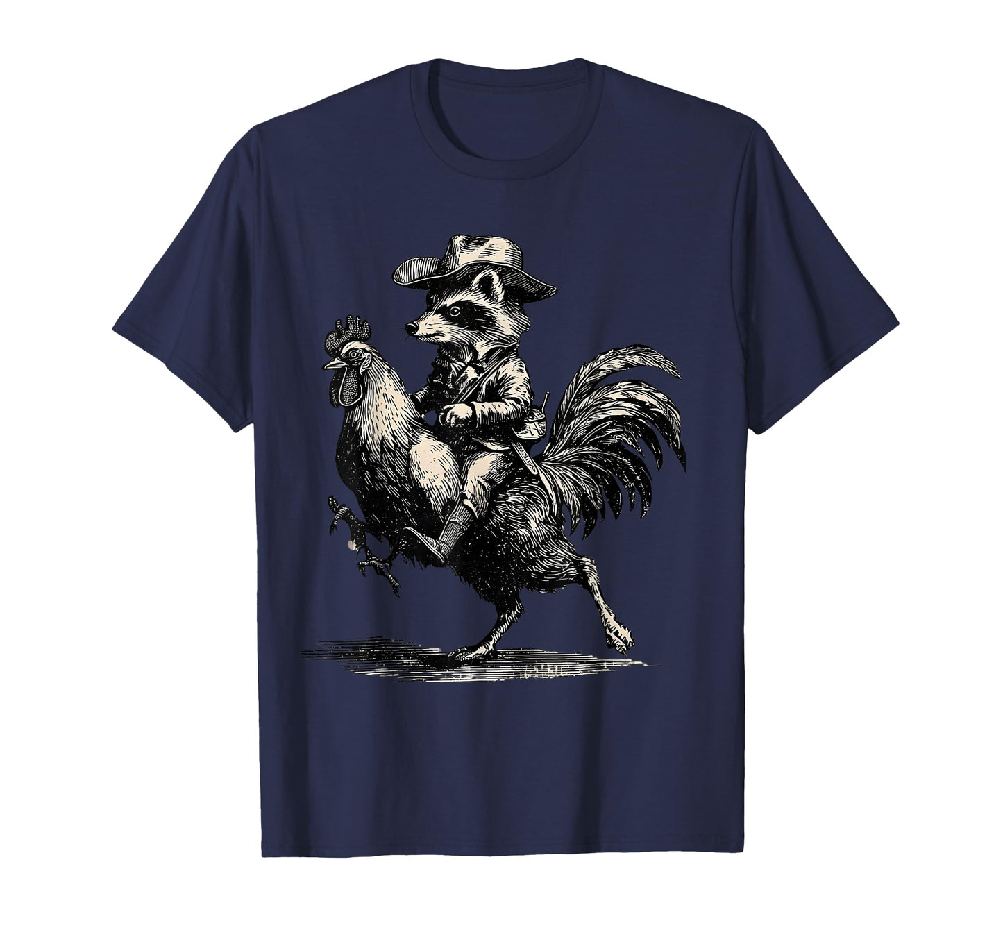 Country Cowboy Raccoon Trash Panda Cowgirl Western Texax T-Shirt