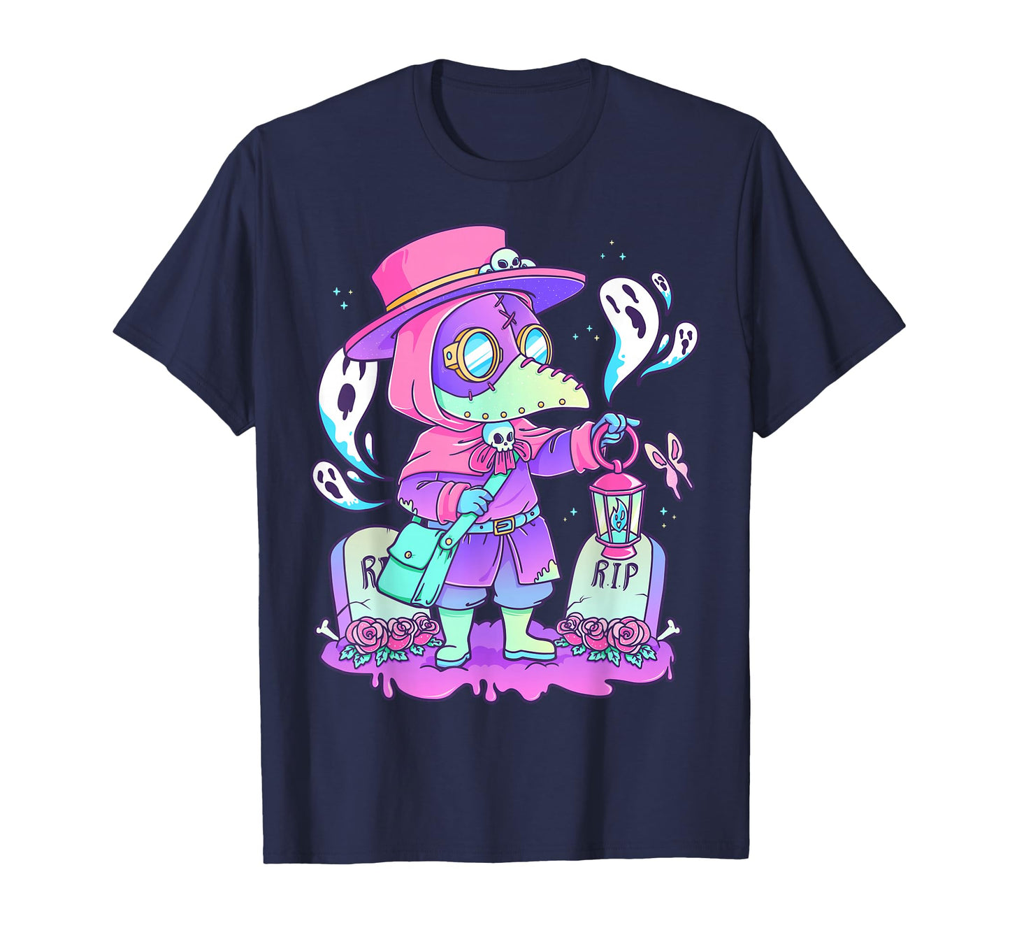 Pastel Goth Cute Creepy Plague Doctor Kawaii Menhera Wiccan T-Shirt Small