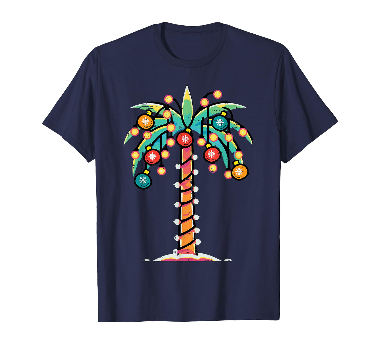 Palm Christmas Tree Xmas Beach Hawaii Tropical Men Women Kid T-Shirt