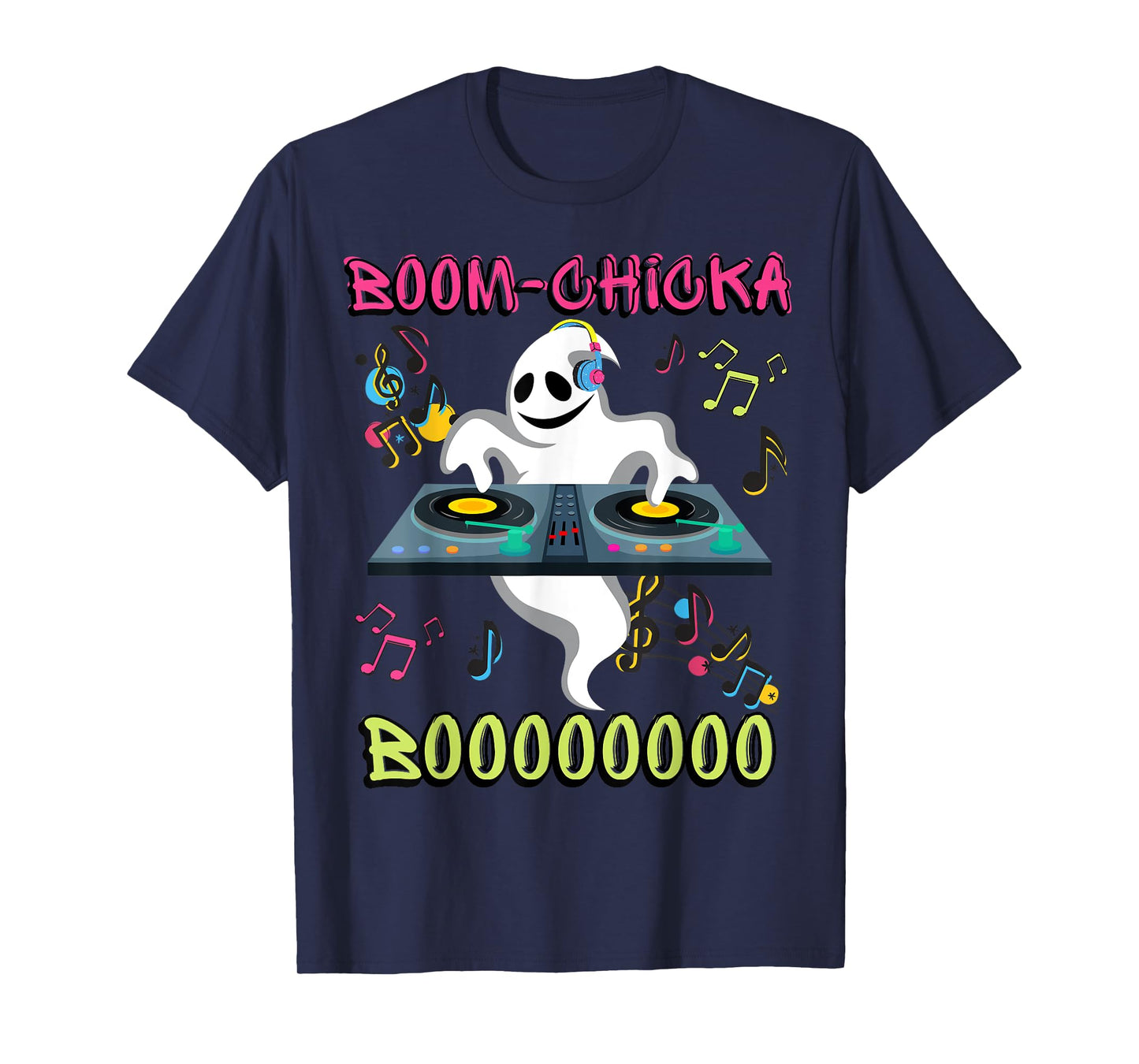 Ghost DJ/ Boom Chicka Boo/ Halloween Costume/ Funny Ghost T-Shirt