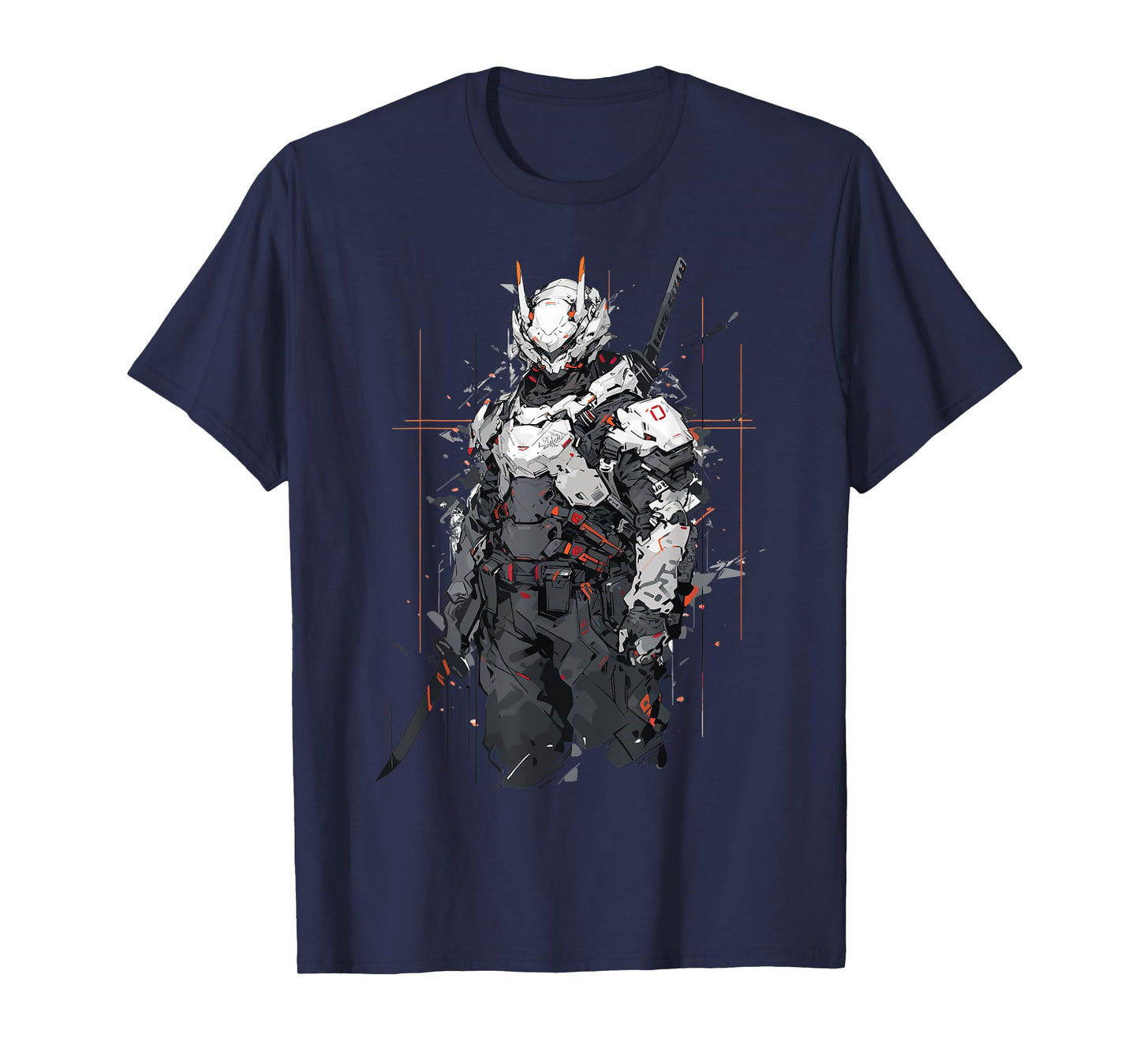 Ninja Shinobi Cyborg Warrior Robotic Anime Manga Comic Style T-Shirt