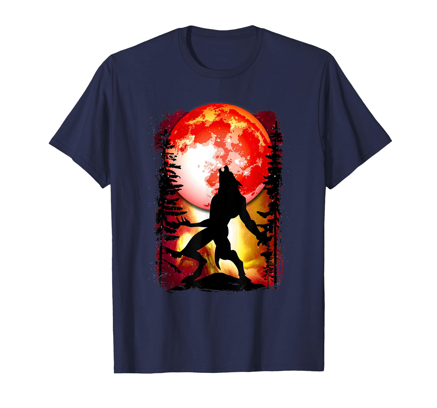 Werewolf Red Blood Full Moon Lycan Horror Halloween T-Shirt