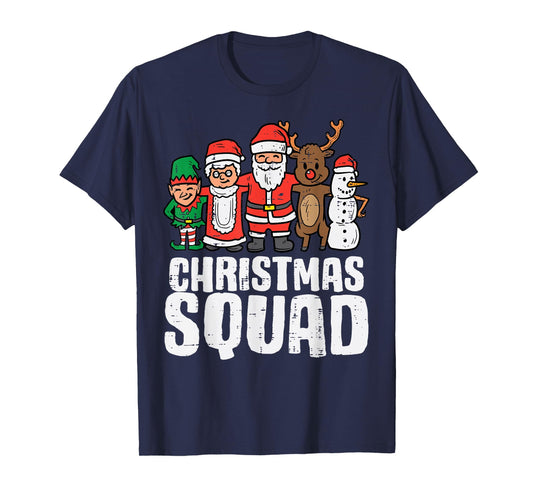 Christmas Squad Santa Elf Xmas Family Kids Boys T-Shirt
