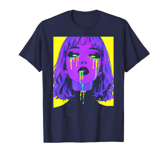 Cybergoth Cybercore Grunge Punk Goth Girl Alt Anime Manga T-Shirt