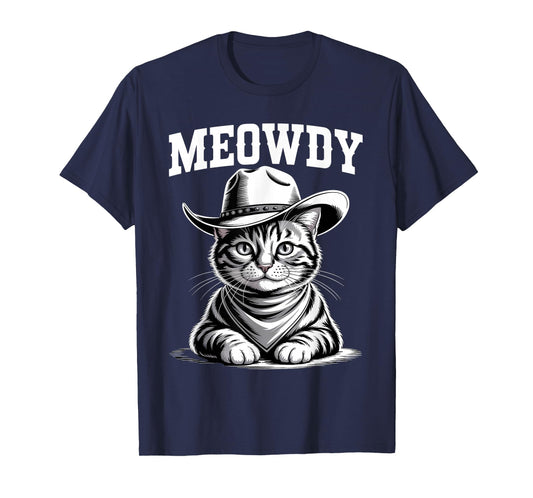 Meowdy Cat Funny Western Country Vintage Cowboy Cat T-Shirt