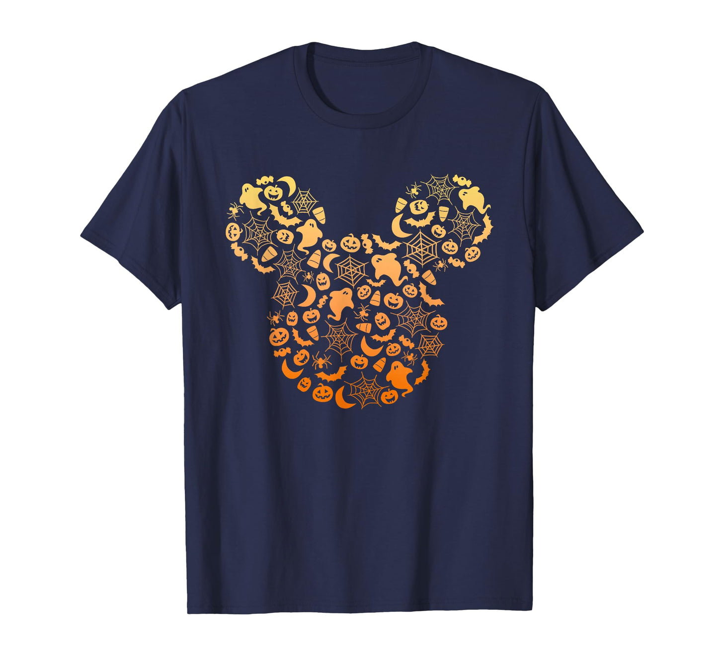 Disney Mickey Mouse Halloween Ghosts & Pumpkins Gradient T-Shirt