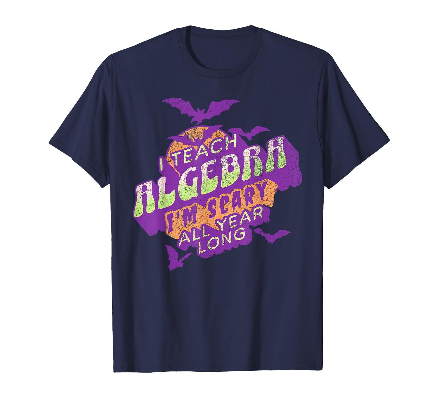 Algebra Teacher Halloween Spooky Ghost Math Mathematics Grad T-Shirt