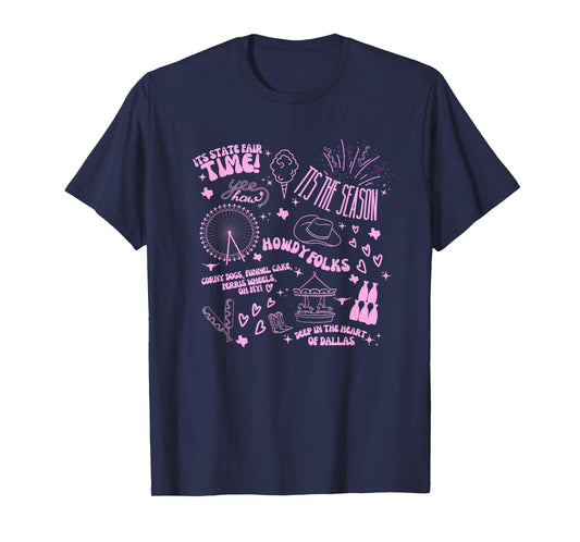 Texas State Fair Tee – Cute Bubblegum Pink Fair Season Tee T-Shirt