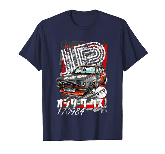 JDM Japanese Street Racing Gift Street Race Distressed T-Shirt