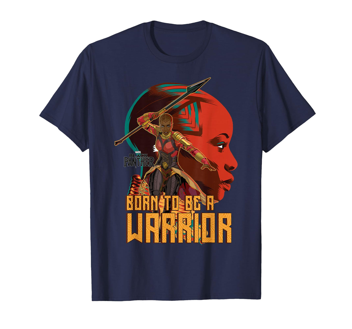 Marvel Black Panther Movie Okoye Profile Graphic T-Shirt T-Shirt