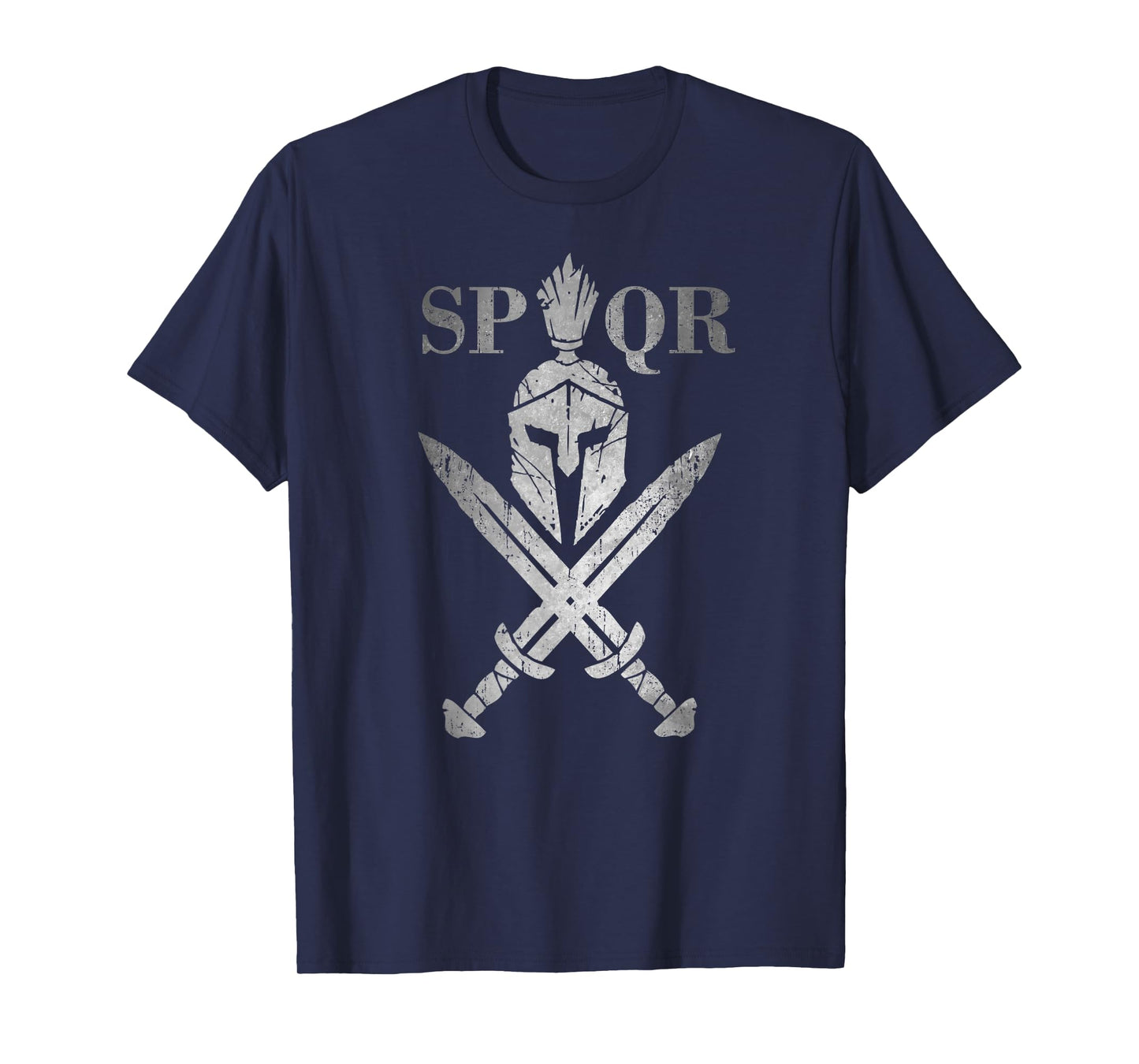 SPQR Roman Legion Soldier Gladiator Warrior Swords Helmet T-Shirt