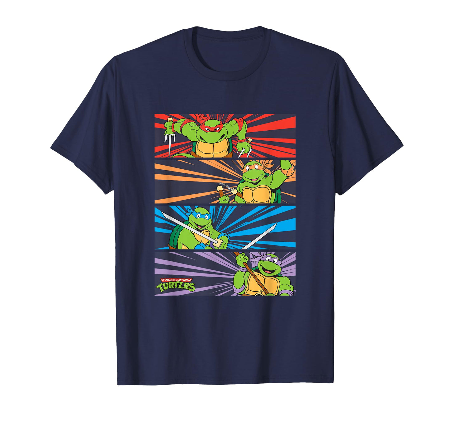 Mademark x Teenage Mutant Ninja Turtles - Raphael, Michaelangelo, Donatello and Leonardo Retro Style T-Shirt