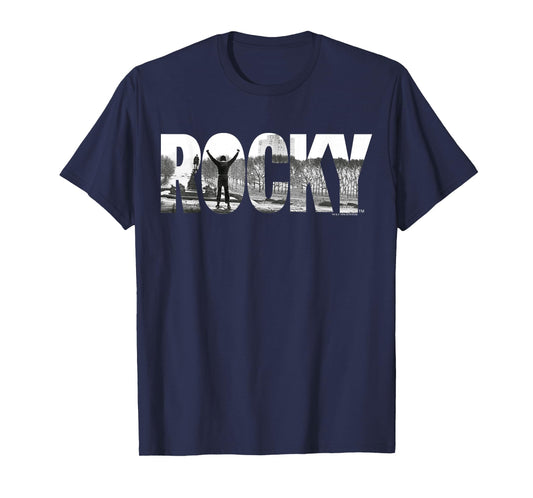 Rocky Black Classic Fit T-Shirt, Cotton Crew Neck, Adult Graphic Tee
