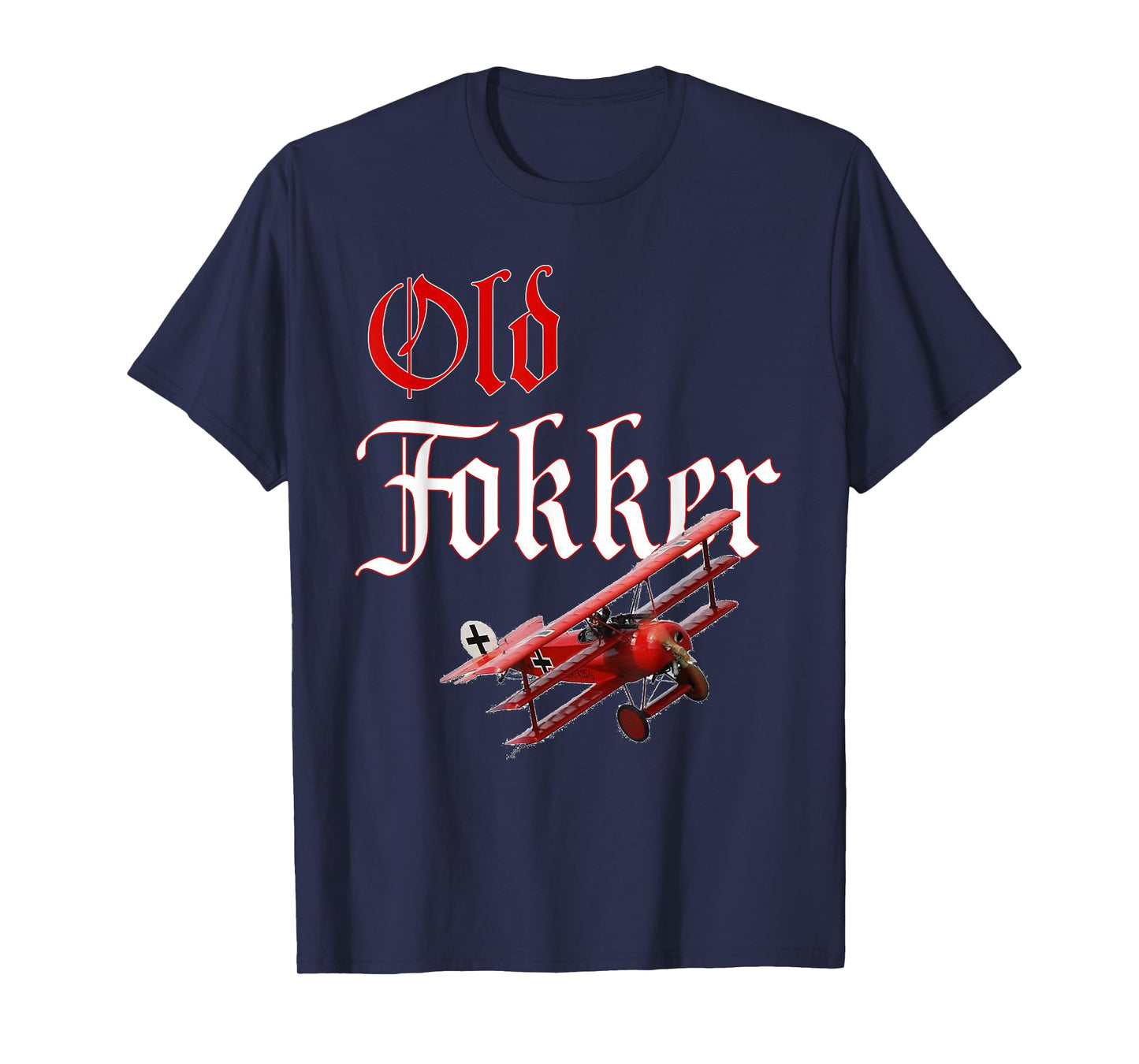 Old Fokker DR1 Triplane WW1 Fighter Plane Gift T-Shirt