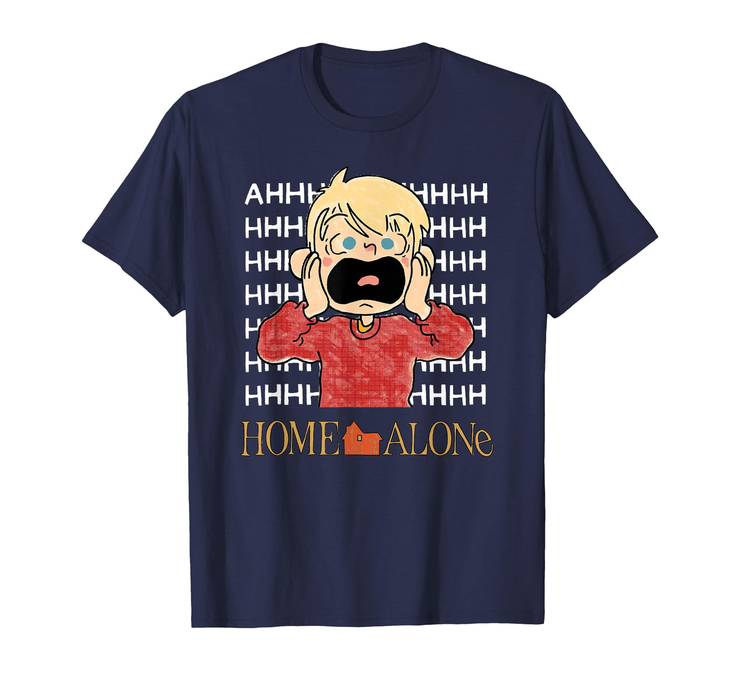 Home Alone Christmas Kevin McCallister Screaming Doodle Art T-Shirt