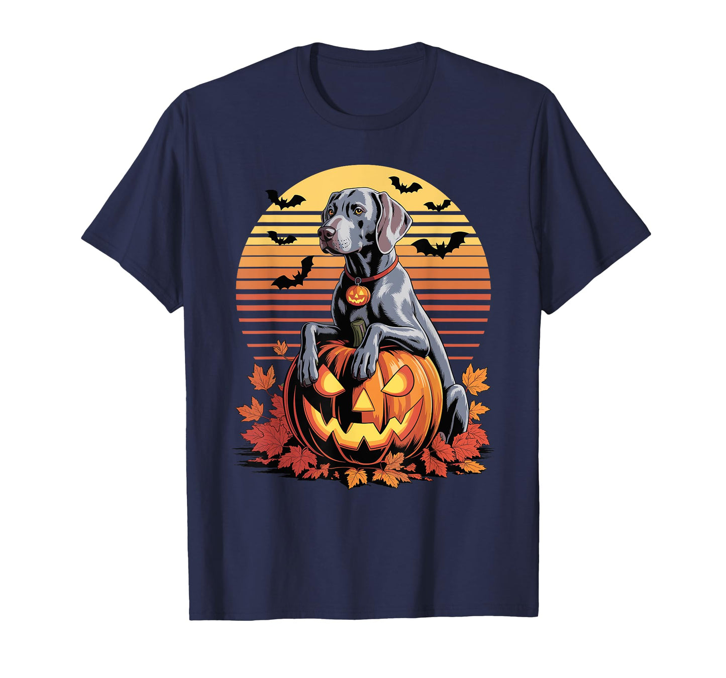 Halloween Retro Weimaraner Weimaraners T-Shirt