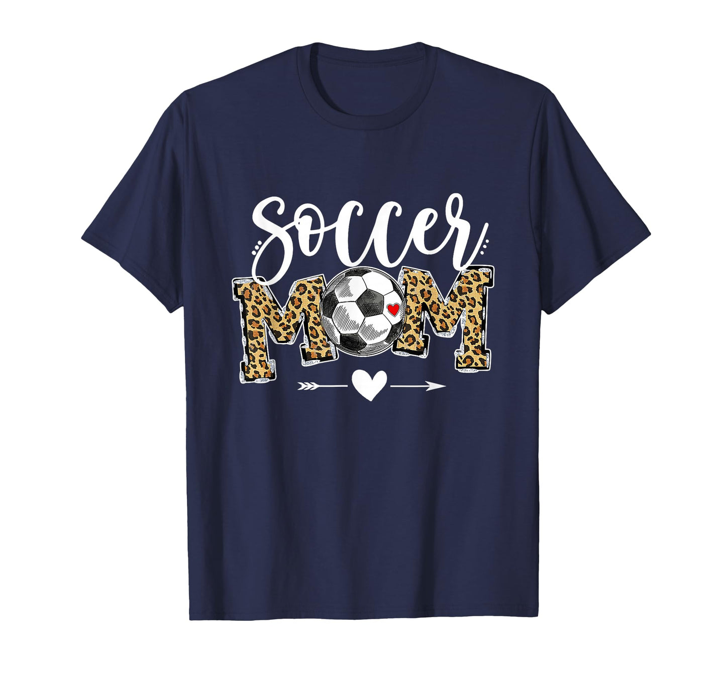 Soccer Mom Leopard Funny Soccer Mom Shirt Mother's Day T-Shirt