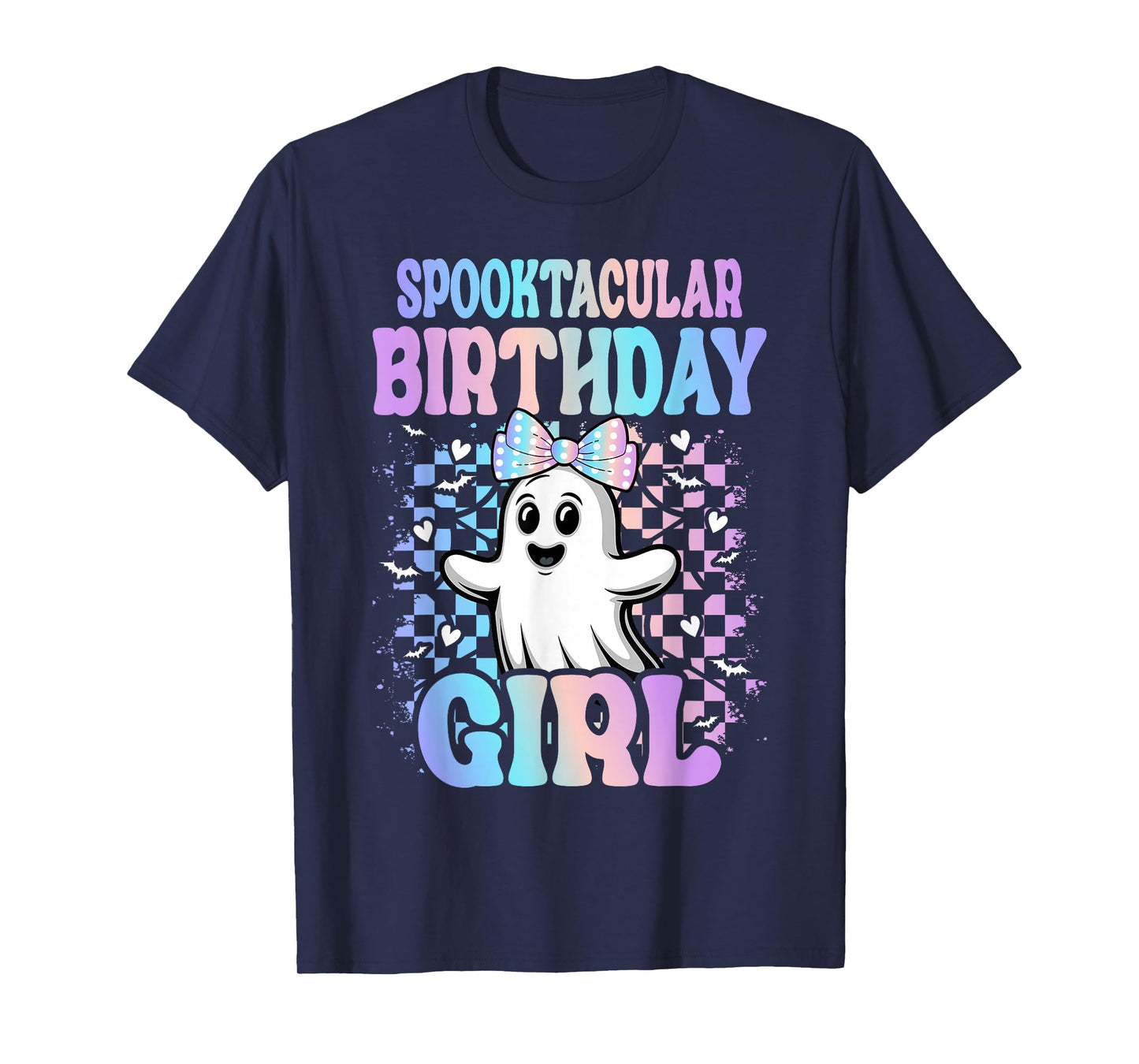 Spooktacular Birthday Cute Ghost Halloween Birthday Kid Girl T-Shirt