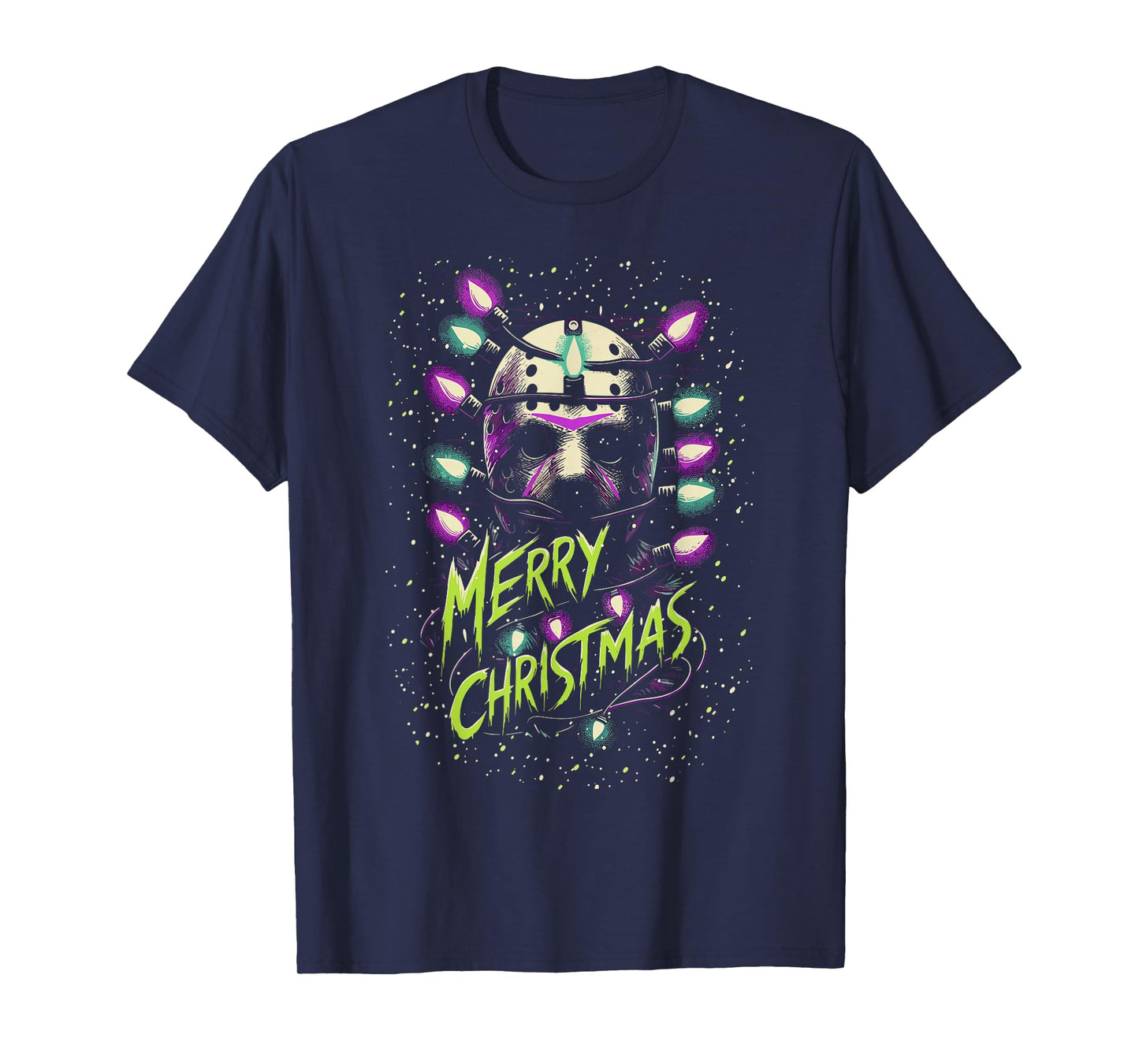 Merry Christmas Festive Slasher Candy Cane Menace T-Shirt