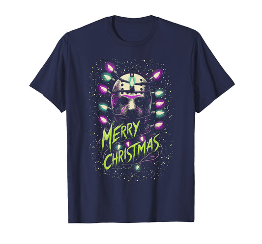 Merry Christmas Festive Slasher Candy Cane Menace T-Shirt