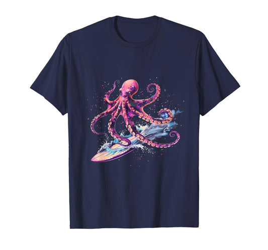 Cthulhu Surfing Octopus Lover Sea Monster Ocean Sea Animal T-Shirt