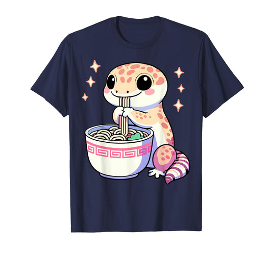 Japanese Ramen Anime Leopard Gecko Reptile Gifts Men, Women T-Shirt