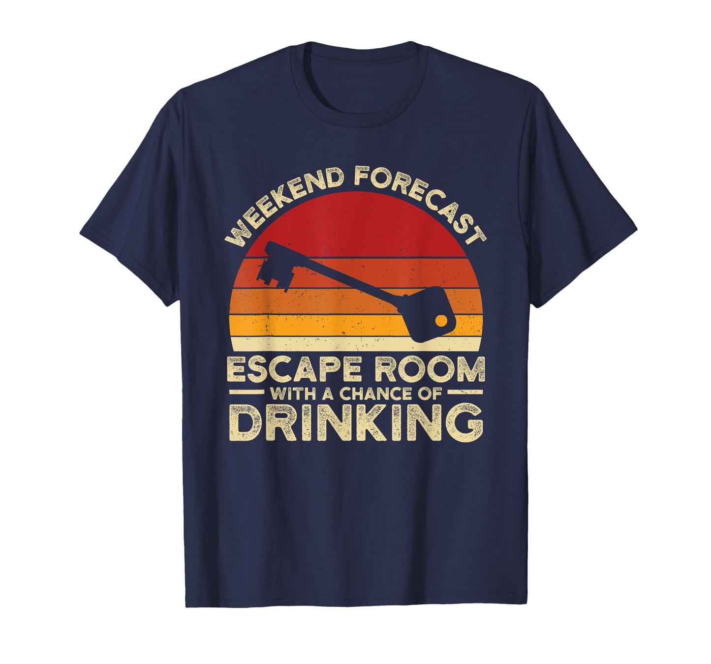 Weekend Forecast Escape Rooms Funny Mystery Vintage T-Shirt