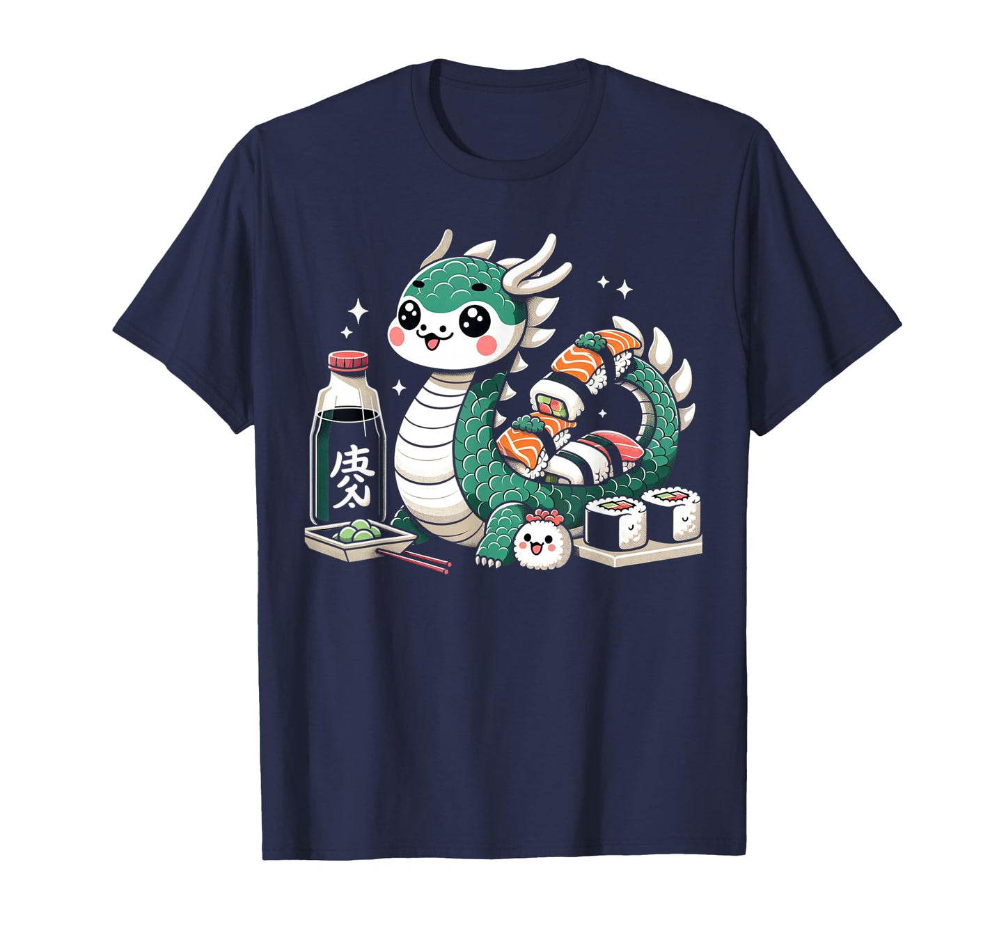 Kawaii Sushi Dragon: Japanese Food & Anime Delights T-Shirt